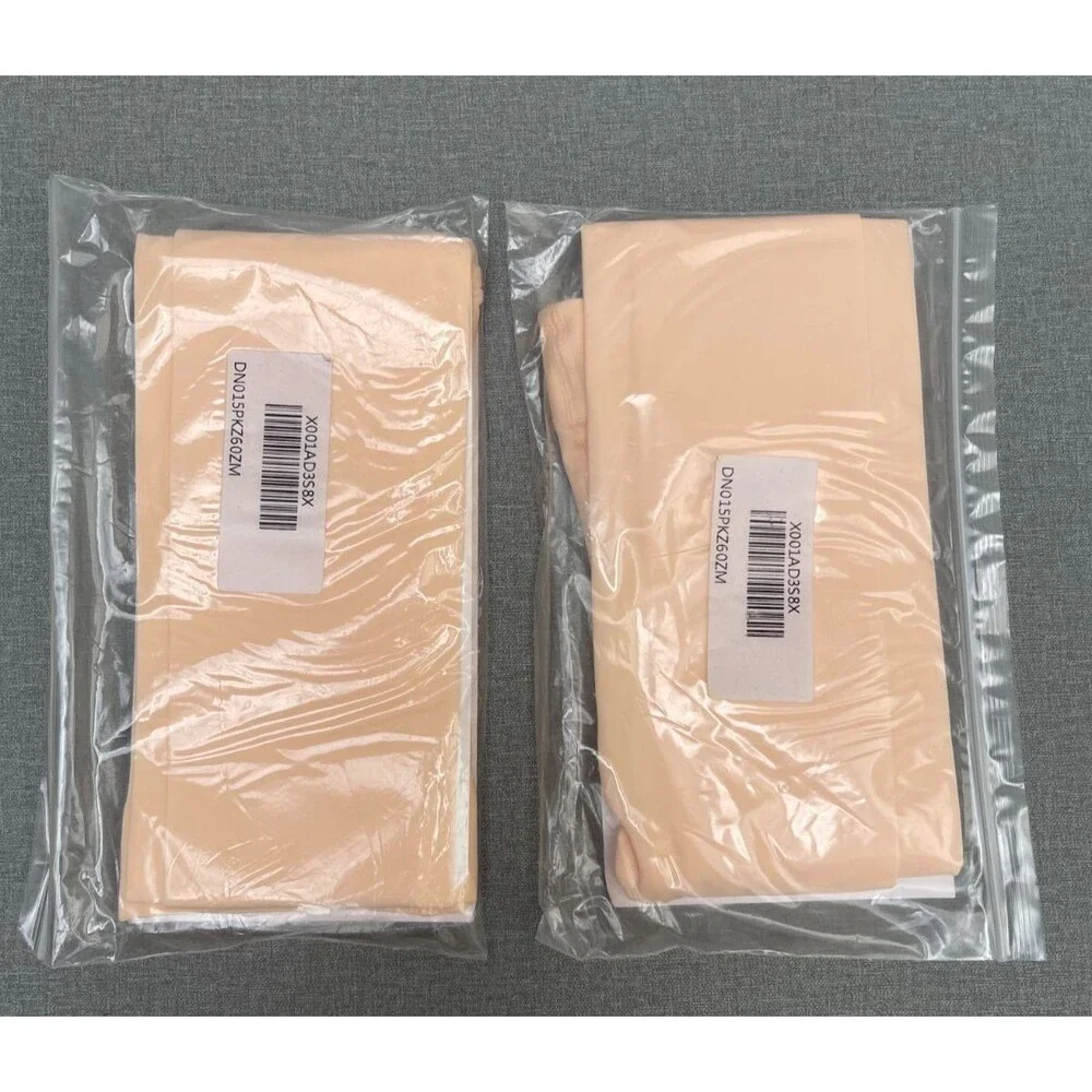 2 Pair Professional Dance Convertible Tights IMUCCI Thin Beige Socks M 5-10Y